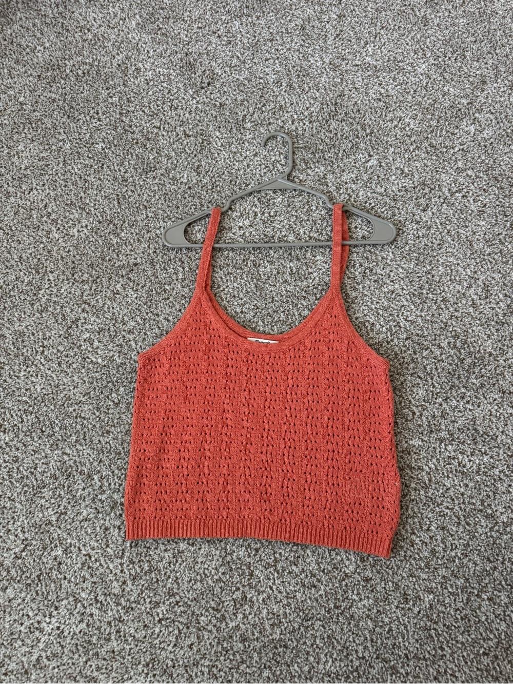 Madewell Women's Coral Knit Tank Top - Lightweight Cropped Cami